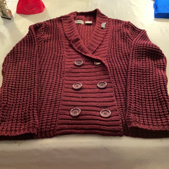 Preloved, double breasted sweater 1X - Picture 3 of 4